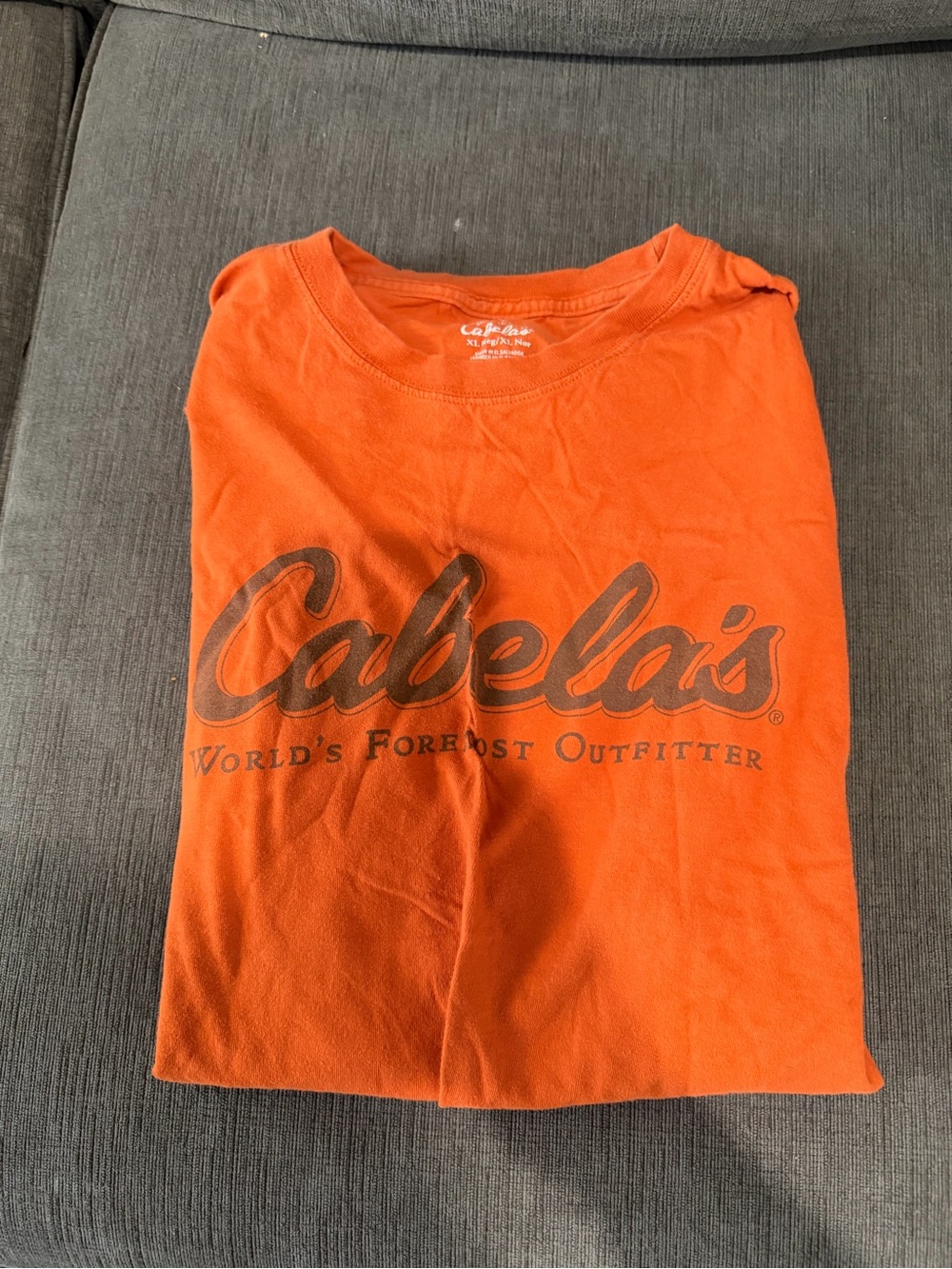 Cabela's Orange Logo Short Sleeve Tee